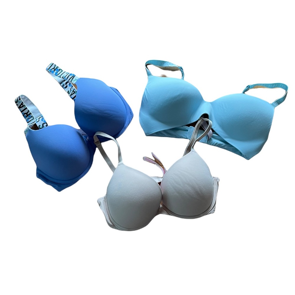 Victoria’s Secret and PINK Bras THREE pairs of bras all sized 34D NWOT